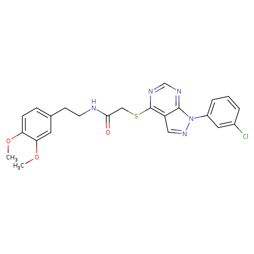 2-{[1-(3-chlorophenyl)-1H-pyrazolo[3,4-d]pyrimidin-4-yl]sulfanyl}-N-[2-(3,4-dimethoxyphenyl)ethyl]acetamide