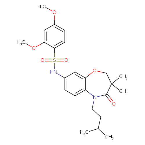 N-[3,3-dimethyl-5-(3-methylbutyl)-4-oxo-2,3,4,5-tetrahydro-1,5-benzoxazepin-8-yl]-2,4-dimethoxybenzene-1-sulfonamide