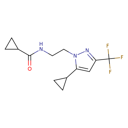 N-{2-[5-cyclopropyl-3-(trifluoromethyl)-1H-pyrazol-1-yl]ethyl}cyclopropanecarboxamide