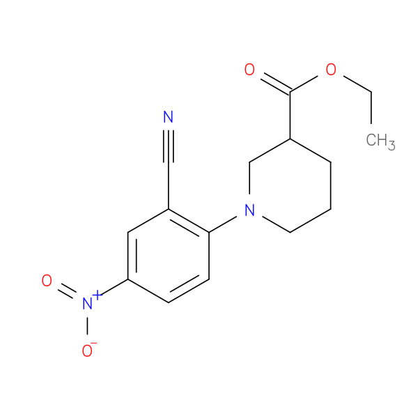 Ethyl 1-(2-cyano-4-nitrophenyl)piperidine-3-carboxylate