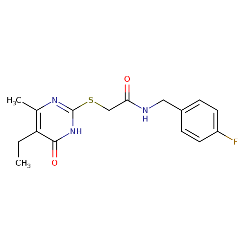 2-[(5-ethyl-4-methyl-6-oxo-1,6-dihydropyrimidin-2-yl)sulfanyl]-N-[(4-fluorophenyl)methyl]acetamide