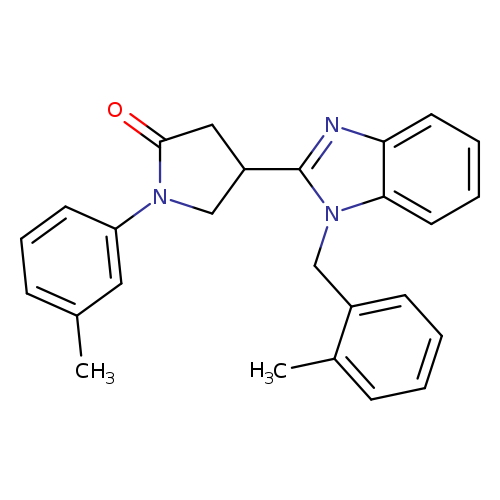 1-(3-methylphenyl)-4-{1-[(2-methylphenyl)methyl]-1H-1,3-benzodiazol-2-yl}pyrrolidin-2-one