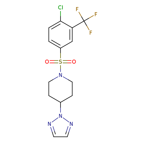1-[4-chloro-3-(trifluoromethyl)benzenesulfonyl]-4-(2H-1,2,3-triazol-2-yl)piperidine