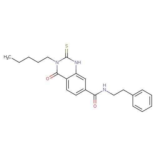 4-oxo-3-pentyl-N-(2-phenylethyl)-2-sulfanylidene-1,2,3,4-tetrahydroquinazoline-7-carboxamide