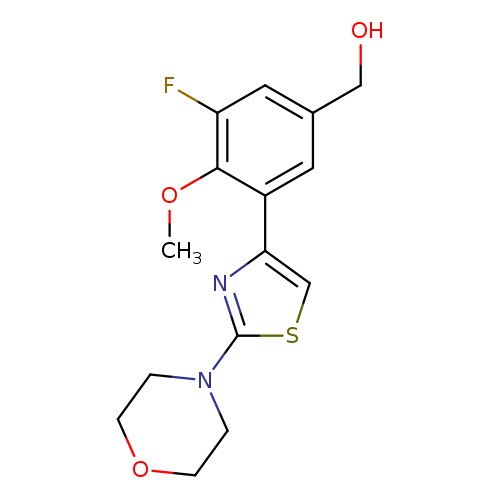 {3-fluoro-4-methoxy-5-[2-(morpholin-4-yl)-1,3-thiazol-4-yl]phenyl}methanol