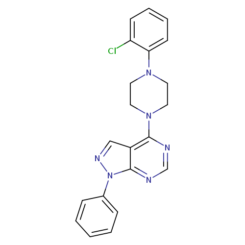 1-(2-chlorophenyl)-4-{1-phenyl-1H-pyrazolo[3,4-d]pyrimidin-4-yl}piperazine
