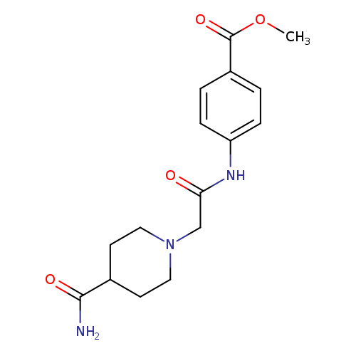 methyl 4-[2-(4-carbamoylpiperidin-1-yl)acetamido]benzoate
