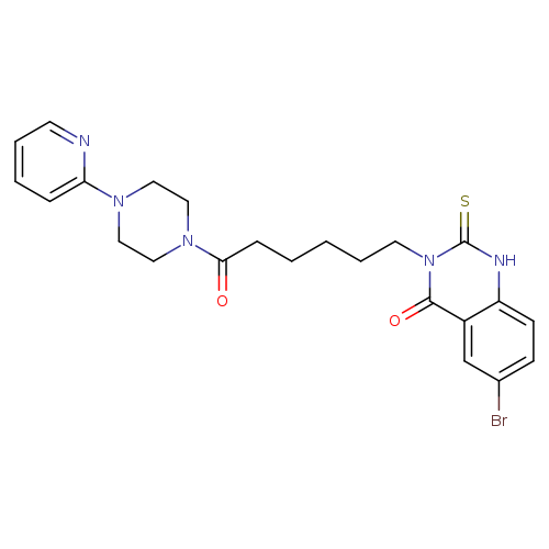 6-bromo-3-{6-oxo-6-[4-(pyridin-2-yl)piperazin-1-yl]hexyl}-2-sulfanylidene-1,2,3,4-tetrahydroquinazolin-4-one