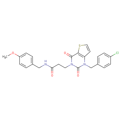 3-{1-[(4-chlorophenyl)methyl]-2,4-dioxo-1H,2H,3H,4H-thieno[3,2-d]pyrimidin-3-yl}-N-[(4-methoxyphenyl)methyl]propanamide