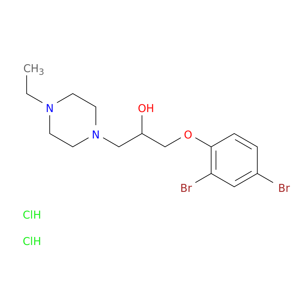1-(2,4-dibromophenoxy)-3-(4-ethylpiperazin-1-yl)propan-2-ol dihydrochloride