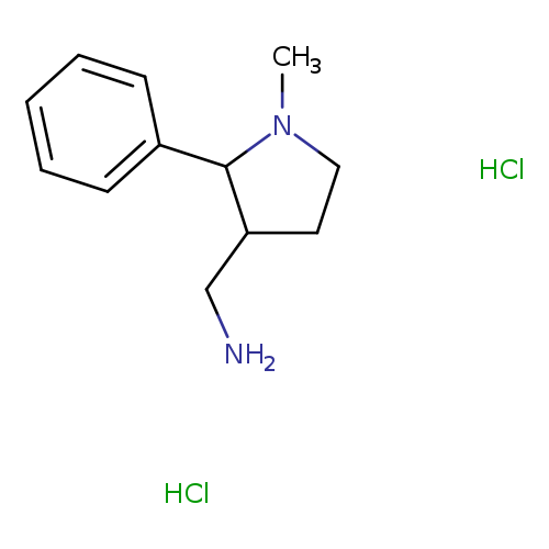 (1-Methyl-2-phenylpyrrolidin-3-yl)methanamine dihydrochloride