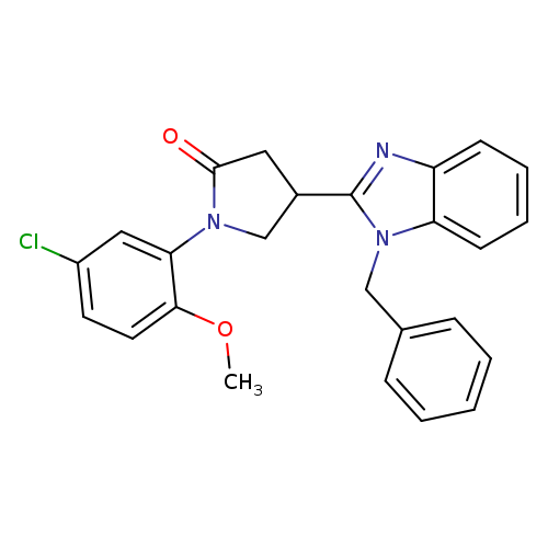 4-(1-benzyl-1H-1,3-benzodiazol-2-yl)-1-(5-chloro-2-methoxyphenyl)pyrrolidin-2-one