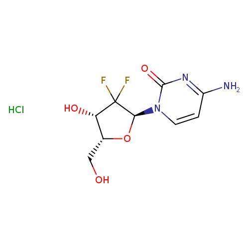 4-Amino-1-((2S,4R,5R)-3,3-difluoro-4-hydroxy-5-(hydroxymethyl)tetrahydrofuran-2-yl)pyrimidin-2(1H)-one hydrochloride