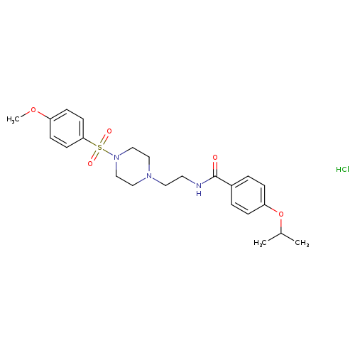 N-{2-[4-(4-methoxybenzenesulfonyl)piperazin-1-yl]ethyl}-4-(propan-2-yloxy)benzamide hydrochloride