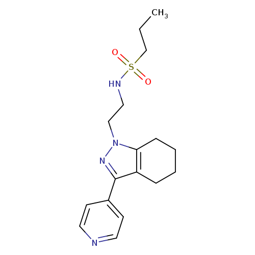 N-{2-[3-(pyridin-4-yl)-4,5,6,7-tetrahydro-1H-indazol-1-yl]ethyl}propane-1-sulfonamide