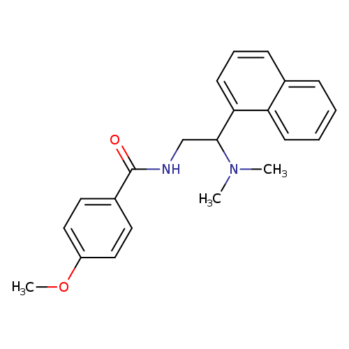 N-[2-(dimethylamino)-2-(naphthalen-1-yl)ethyl]-4-methoxybenzamide