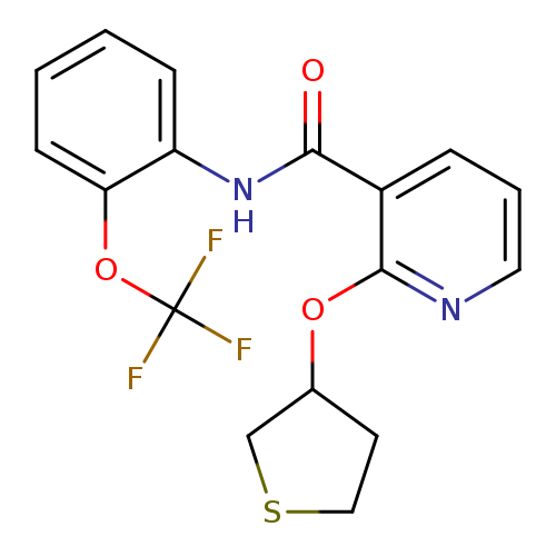 2-(thiolan-3-yloxy)-N-[2-(trifluoromethoxy)phenyl]pyridine-3-carboxamide