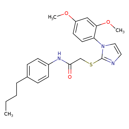 N-(4-butylphenyl)-2-{[1-(2,4-dimethoxyphenyl)-1H-imidazol-2-yl]sulfanyl}acetamide
