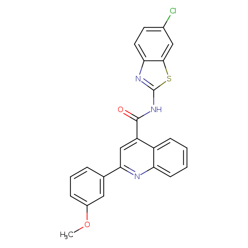 N-(6-chloro-1,3-benzothiazol-2-yl)-2-(3-methoxyphenyl)-4-quinolinecarboxamide