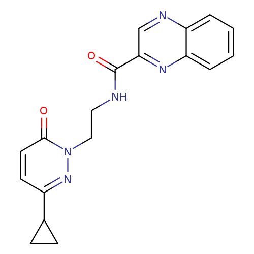 N-[2-(3-cyclopropyl-6-oxo-1,6-dihydropyridazin-1-yl)ethyl]quinoxaline-2-carboxamide
