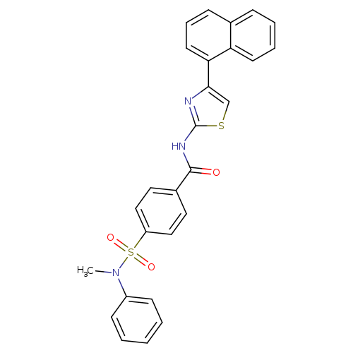 4-[methyl(phenyl)sulfamoyl]-N-[4-(naphthalen-1-yl)-1,3-thiazol-2-yl]benzamide