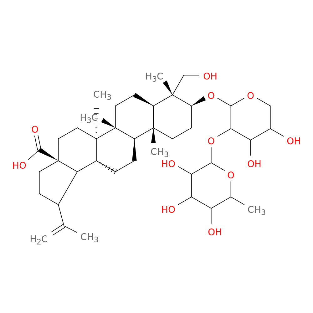 (1R,3aS,5aR,5bR,7aR,8R,9S,11aR,11bR,13aR,13bR)-9-(((2S,3R,4S,5S)-4,5-Dihydroxy-3-(((2S,3R,4R,5R,6S)-3,4,5-trihydroxy-6-methyltetrahydro-2H-pyran-2-yl)oxy)tetrahydro-2H-pyran-2-yl)oxy)-8-(hydroxymethyl)-5a,5b,8,11a-tetramethyl-1-(prop-1-en-2-yl)icosahydro-3aH-cyclopenta[a]chrysene-3a-carboxylic acid
