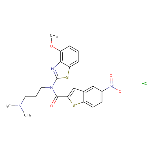 N-[3-(dimethylamino)propyl]-N-(4-methoxy-1,3-benzothiazol-2-yl)-5-nitro-1-benzothiophene-2-carboxamide hydrochloride