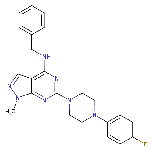 N-benzyl-6-[4-(4-fluorophenyl)piperazin-1-yl]-1-methyl-1H-pyrazolo[3,4-d]pyrimidin-4-amine