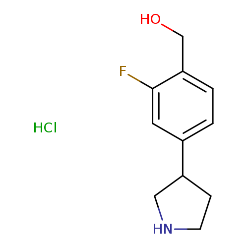 [2-fluoro-4-(pyrrolidin-3-yl)phenyl]methanol hydrochloride
