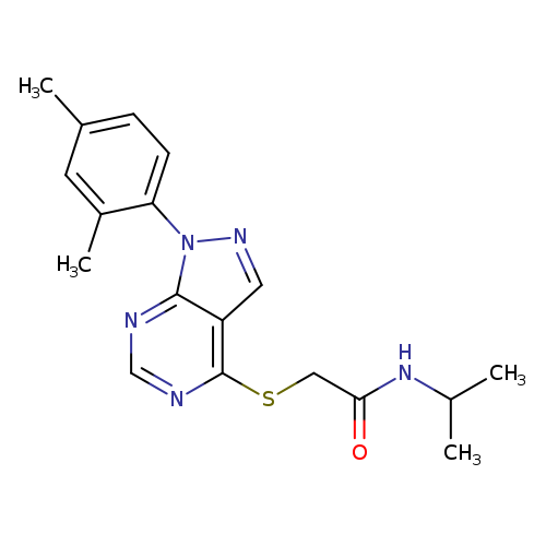 2-{[1-(2,4-dimethylphenyl)-1H-pyrazolo[3,4-d]pyrimidin-4-yl]sulfanyl}-N-(propan-2-yl)acetamide