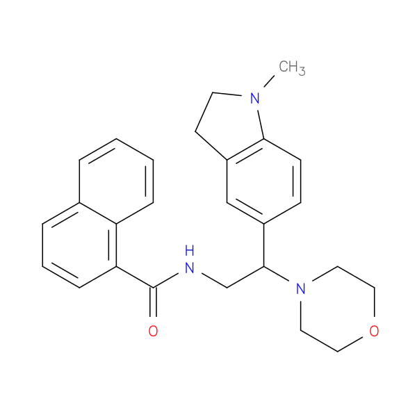 N-[2-(1-methyl-2,3-dihydro-1H-indol-5-yl)-2-(morpholin-4-yl)ethyl]naphthalene-1-carboxamide
