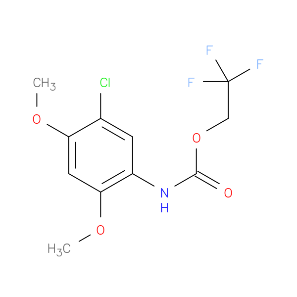 2,2,2-trifluoroethyl N-(5-chloro-2,4-dimethoxyphenyl)carbamate