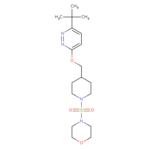 4-[(4-{[(6-tert-butylpyridazin-3-yl)oxy]methyl}piperidin-1-yl)sulfonyl]morpholine