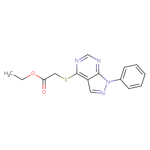 Ethyl 2-((1-phenyl-1H-pyrazolo[3,4-d]pyrimidin-4-yl)thio)acetate
