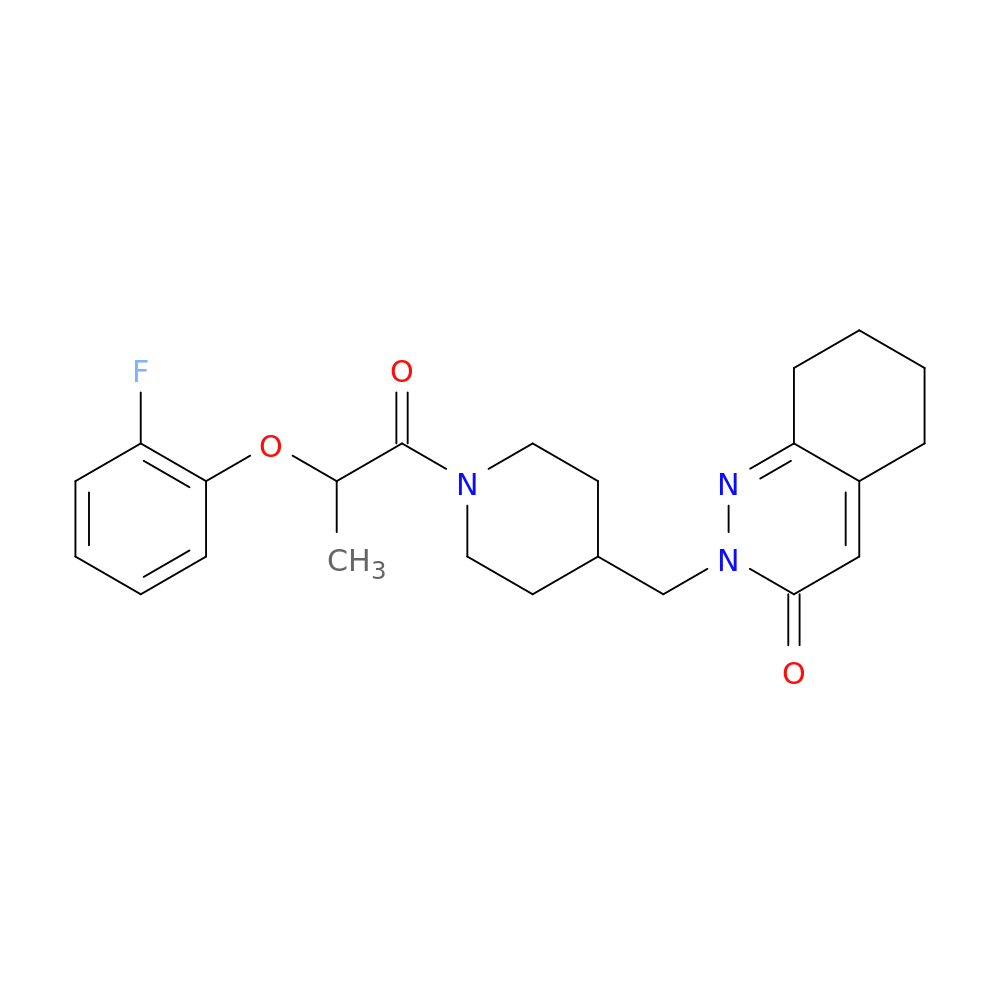 2-({1-[2-(2-fluorophenoxy)propanoyl]piperidin-4-yl}methyl)-2,3,5,6,7,8-hexahydrocinnolin-3-one