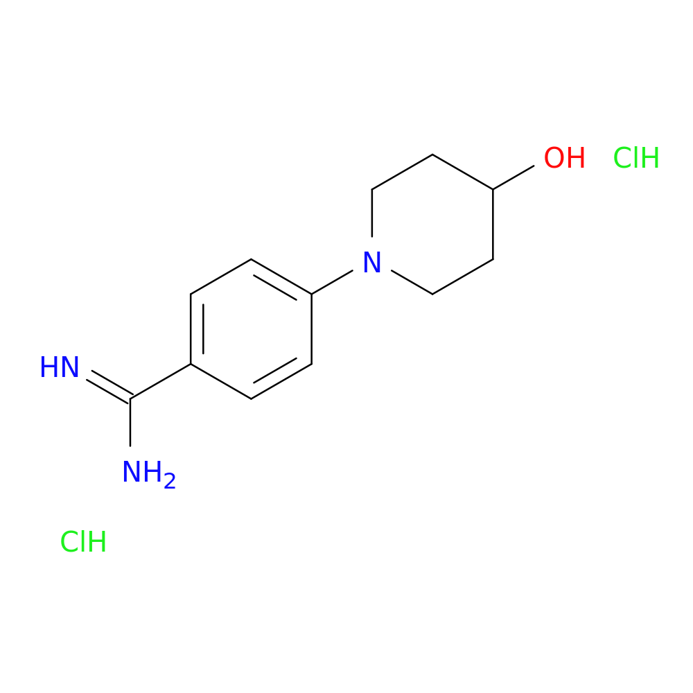 4-(4-hydroxypiperidin-1-yl)benzene-1-carboximidamide dihydrochloride