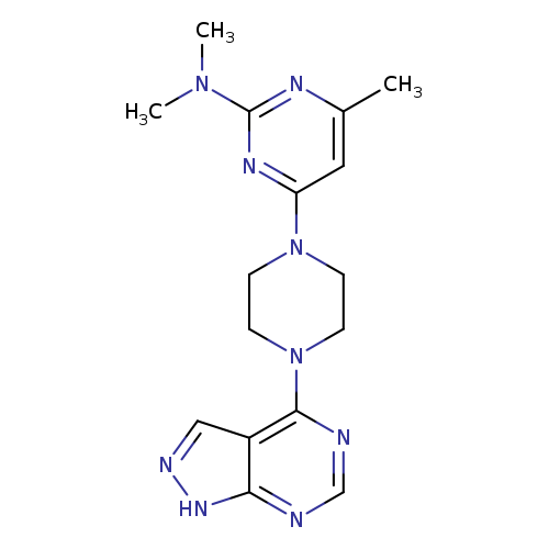 N,N,4-trimethyl-6-(4-{1H-pyrazolo[3,4-d]pyrimidin-4-yl}piperazin-1-yl)pyrimidin-2-amine