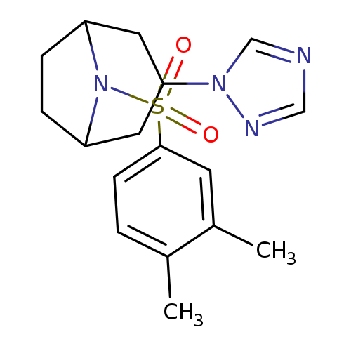 8-(3,4-dimethylbenzenesulfonyl)-3-(1H-1,2,4-triazol-1-yl)-8-azabicyclo[3.2.1]octane