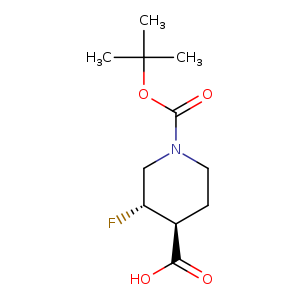 (3,4)-Trans-1-(tert-butoxycarbonyl)-3-fluoropiperidine-4-carboxylic acid