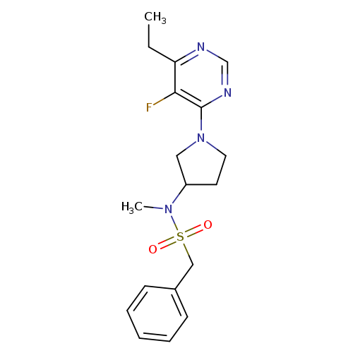N-[1-(6-ethyl-5-fluoropyrimidin-4-yl)pyrrolidin-3-yl]-N-methyl-1-phenylmethanesulfonamide