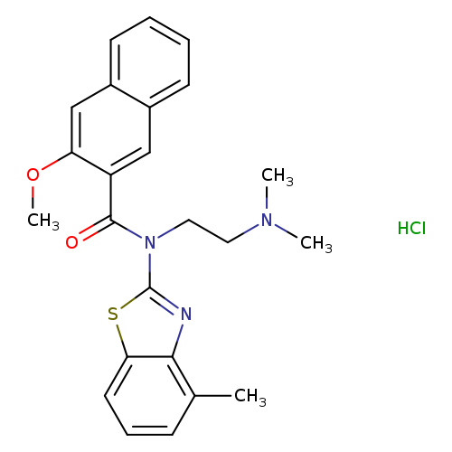 N-[2-(dimethylamino)ethyl]-3-methoxy-N-(4-methyl-1,3-benzothiazol-2-yl)naphthalene-2-carboxamide hydrochloride