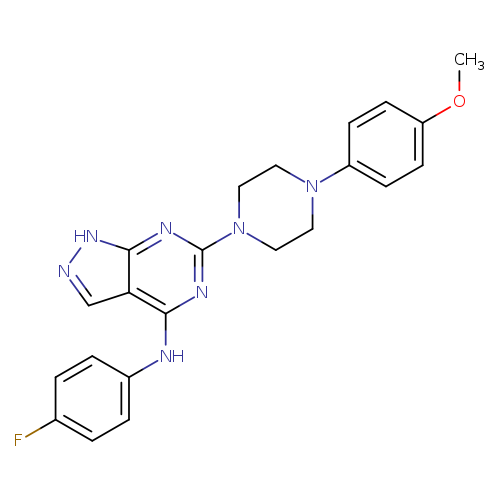 N-(4-fluorophenyl)-6-[4-(4-methoxyphenyl)piperazin-1-yl]-1H-pyrazolo[3,4-d]pyrimidin-4-amine