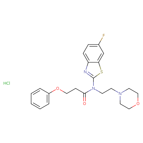 N-(6-fluoro-1,3-benzothiazol-2-yl)-N-[2-(morpholin-4-yl)ethyl]-3-phenoxypropanamide hydrochloride