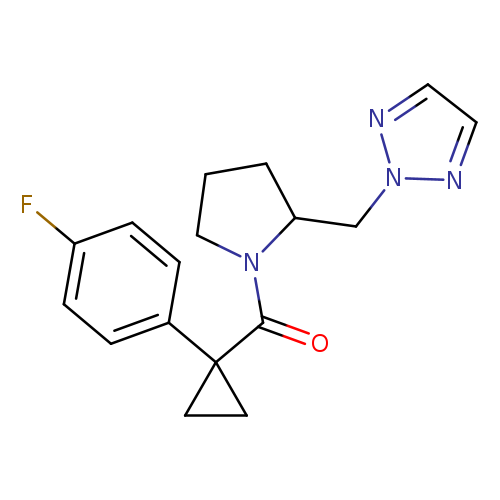 2-({1-[1-(4-fluorophenyl)cyclopropanecarbonyl]pyrrolidin-2-yl}methyl)-2H-1,2,3-triazole