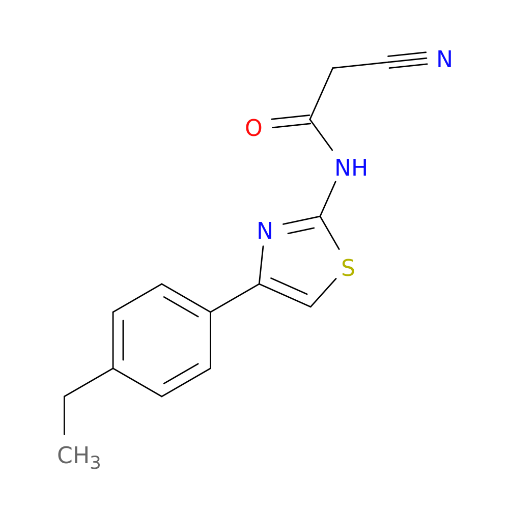 2-cyano-N-[4-(4-ethylphenyl)-1,3-thiazol-2-yl]acetamide