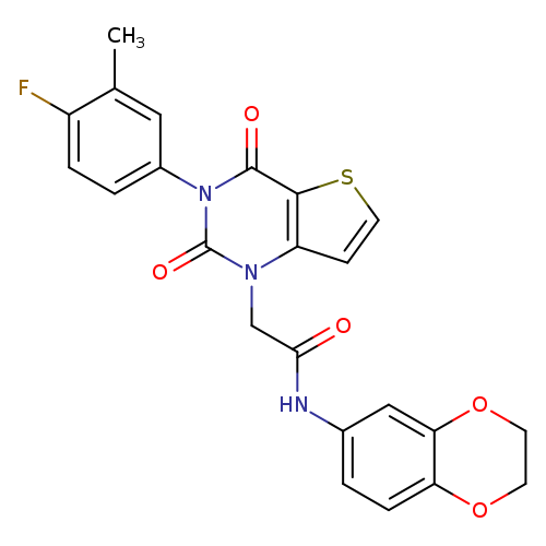 N-(2,3-dihydro-1,4-benzodioxin-6-yl)-2-[3-(4-fluoro-3-methylphenyl)-2,4-dioxo-1H,2H,3H,4H-thieno[3,2-d]pyrimidin-1-yl]acetamide