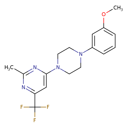 4-[4-(3-methoxyphenyl)piperazin-1-yl]-2-methyl-6-(trifluoromethyl)pyrimidine