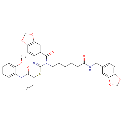 N-[(2H-1,3-benzodioxol-5-yl)methyl]-6-[6-({1-[(2-methoxyphenyl)carbamoyl]propyl}sulfanyl)-8-oxo-2H,7H,8H-[1,3]dioxolo[4,5-g]quinazolin-7-yl]hexanamide