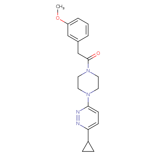 1-[4-(6-cyclopropylpyridazin-3-yl)piperazin-1-yl]-2-(3-methoxyphenyl)ethan-1-one