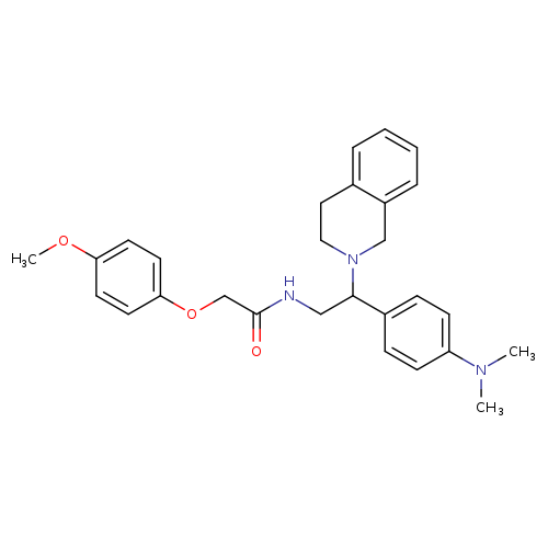 N-{2-[4-(dimethylamino)phenyl]-2-(1,2,3,4-tetrahydroisoquinolin-2-yl)ethyl}-2-(4-methoxyphenoxy)acetamide